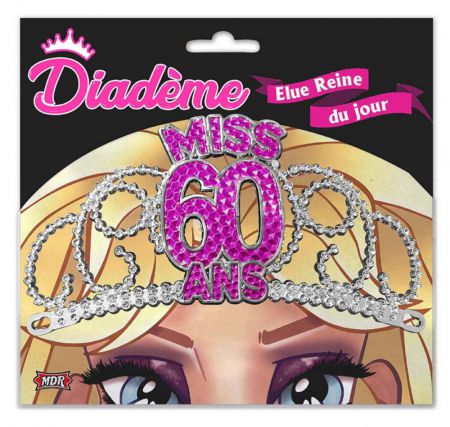 12731 diademe 60 ans fuchsia 