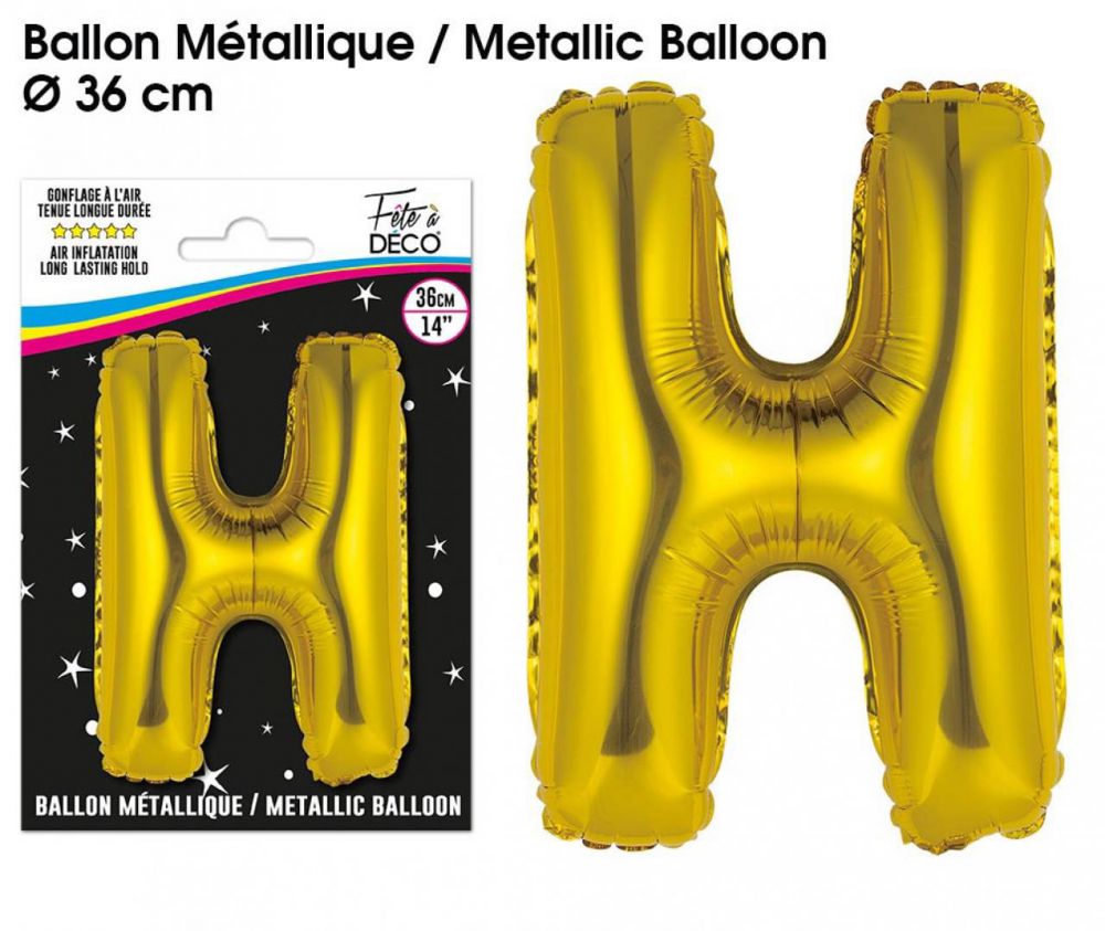 Ballon M Tallique Gold Lettres H