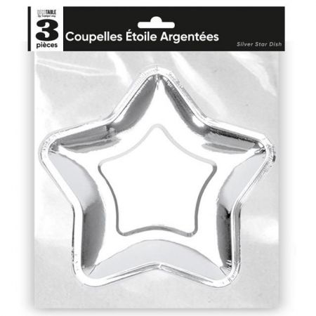 coupelles etoile argent 