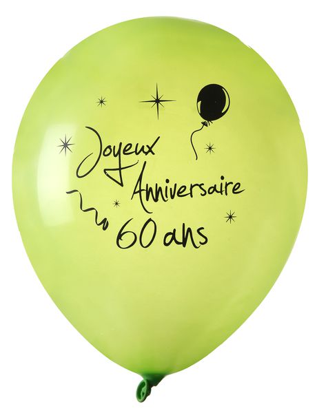 Ballon anniversaire 60 ans- Ballons - Décoration de salle