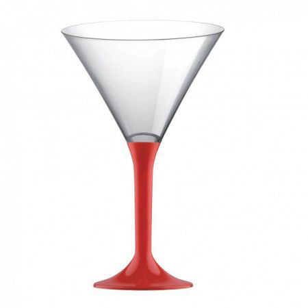 verre cocktail plastique top fete deco mariage pas cher rouge 